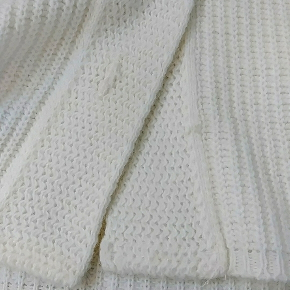 💎HP! Long Ivory Wool Blend Sweater/Coat for Elegant Evenings. Vintage. Medium? - Picture 9 of 15